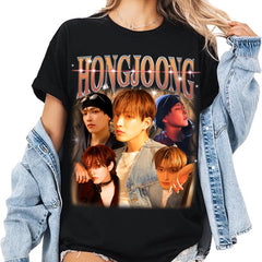 Hongjoong Collage Aesthetic T-shirt Top