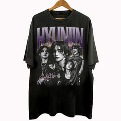 Vintage Hyunjin Graphic Cotton Washed T-Shirt
