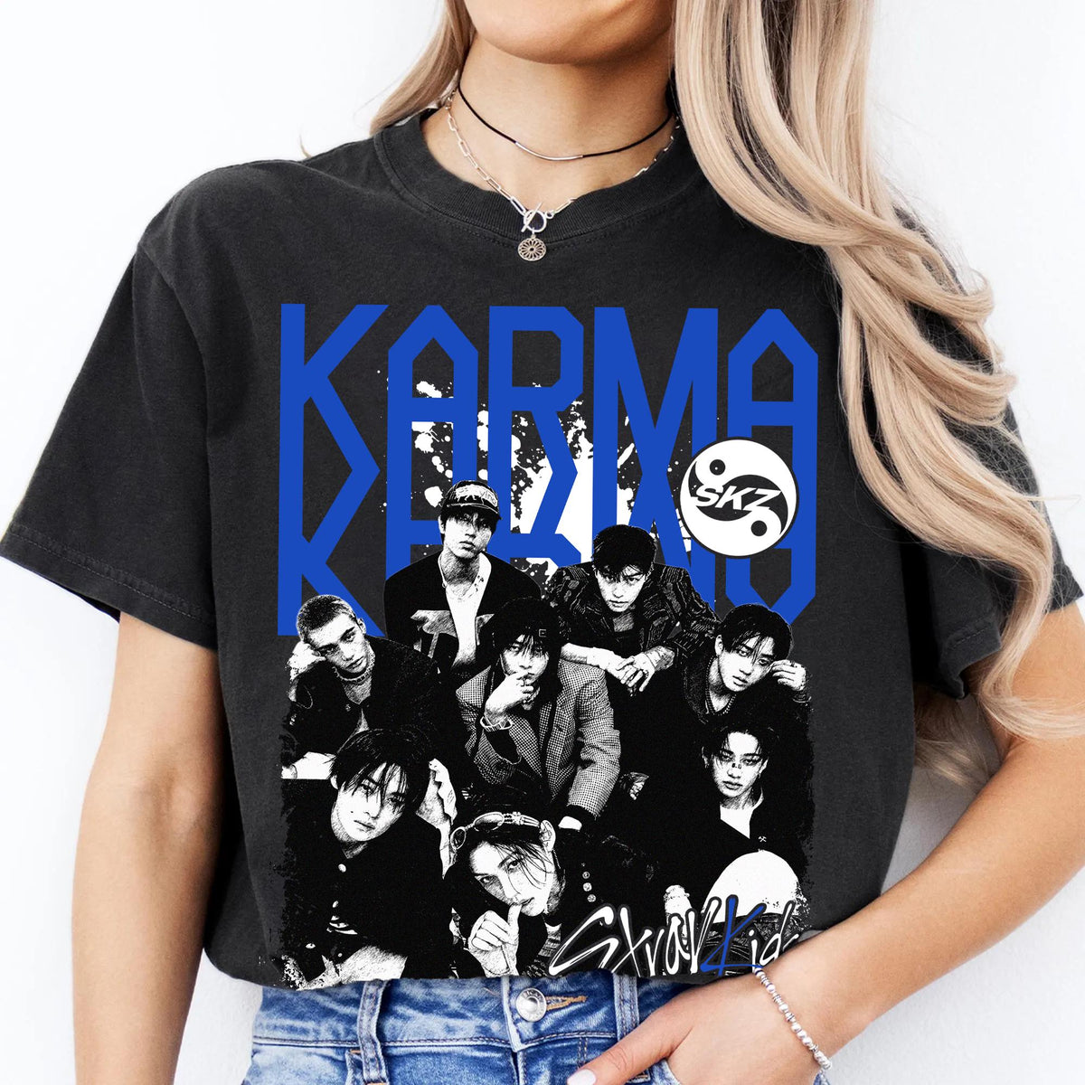 SKZ Karma Poster Graphic Crewneck T-Shirt