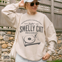 Smelly Cat Records Phoebe Crewneck Sweatshirt