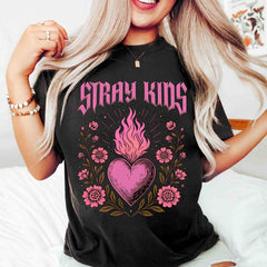 Retro SKZ Floral Printed Crewneck Tee