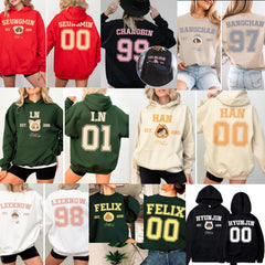 SKZ Member Graphic Printed Sweatshirt Hoodie