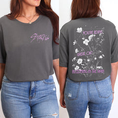 SKZ Floral Graphic Print Unisex T-Shirt