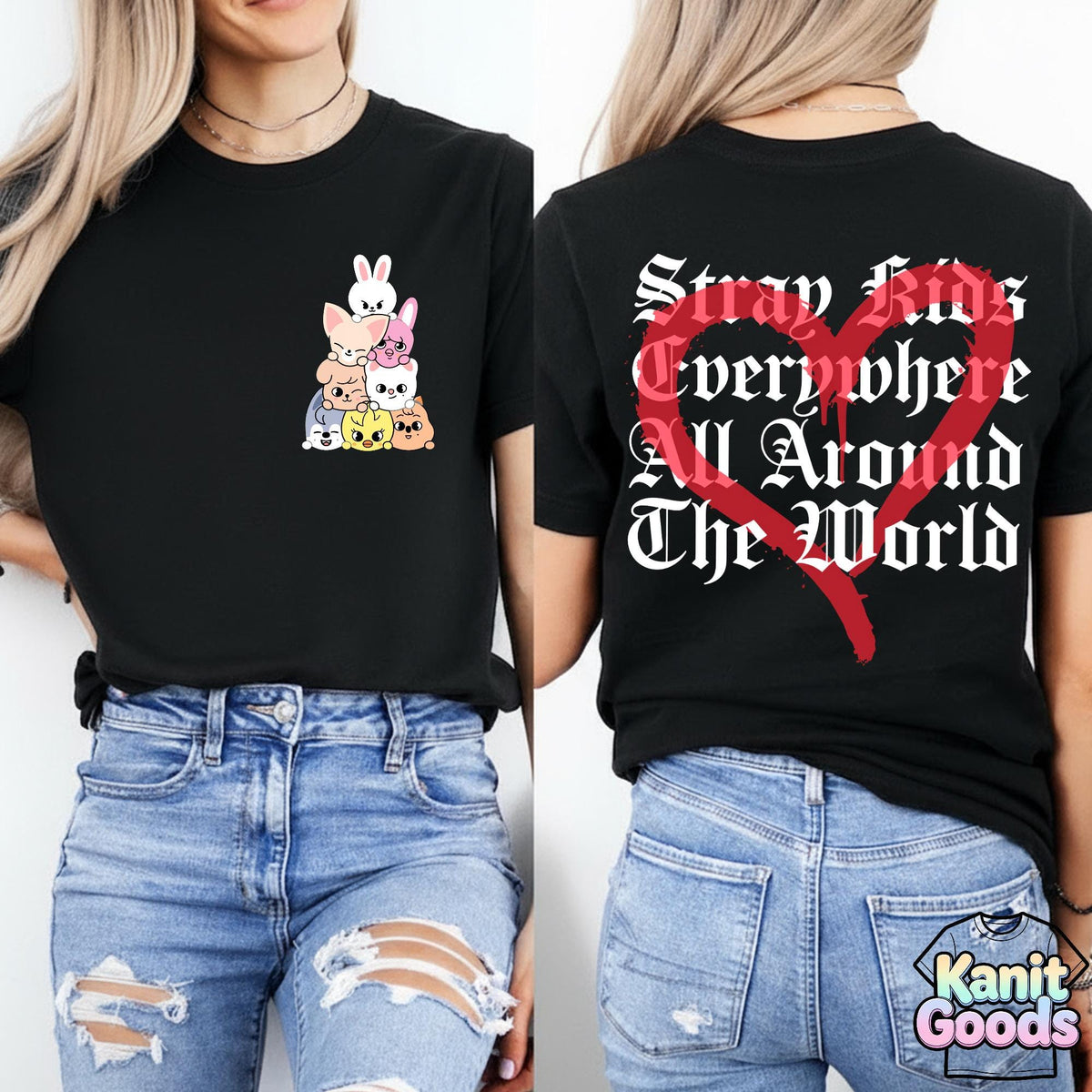 SKZ Everywhere All Around The World Graphic Printed Tee