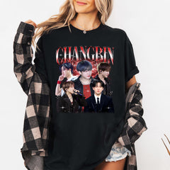 Changbin Collage Poster Crewneck T-Shirt