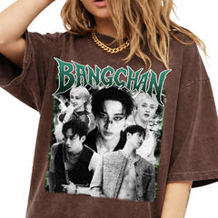 Vintage Bang Chan Graphic Cotton Washed Tee