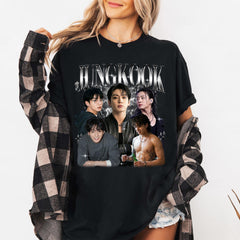 Jungkook Collage Poster Crewneck T-Shirt