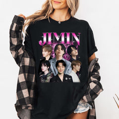 Jimin Collage Poster Crewneck T-Shirt