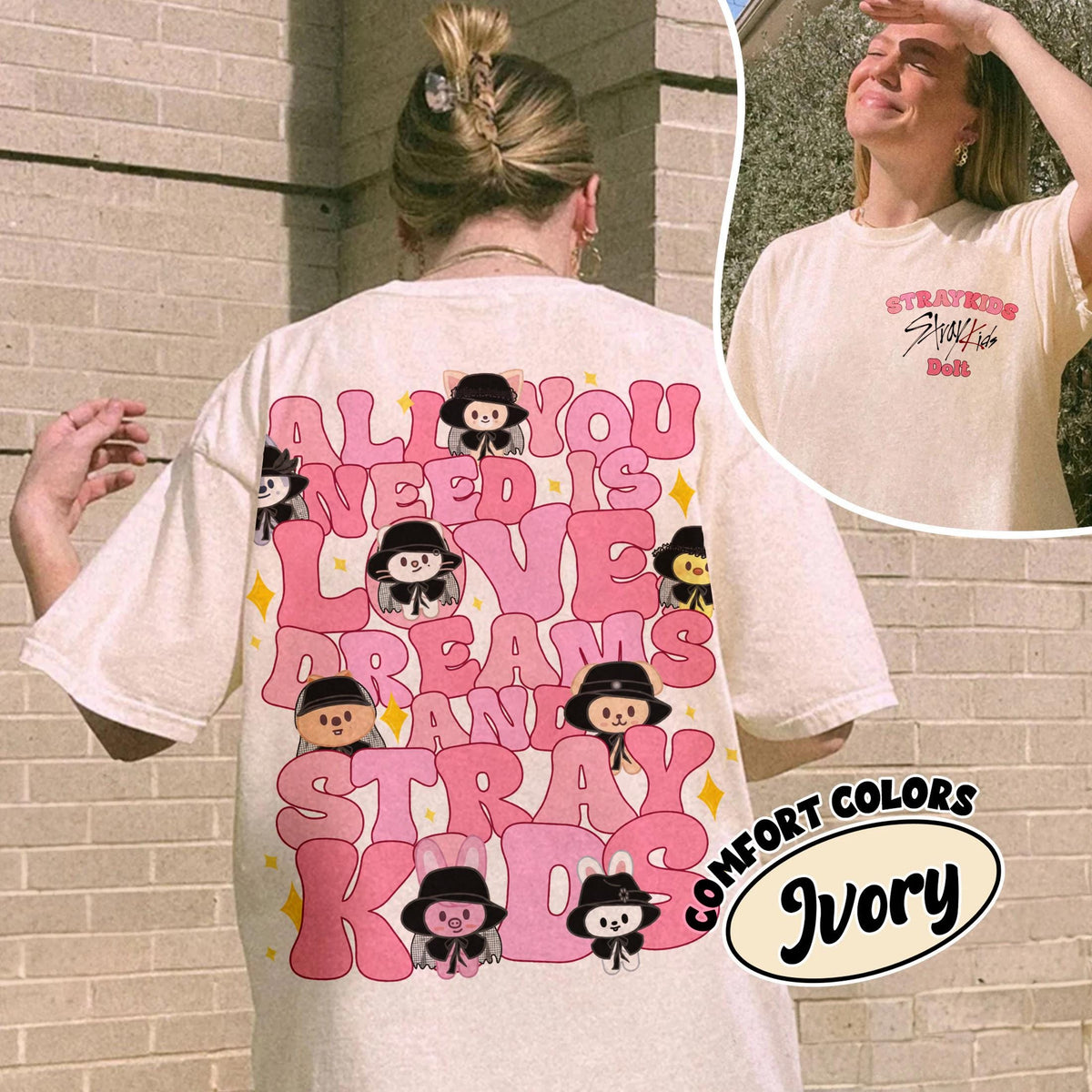 All You Need Is Love, Dream And SKZ T-Shirt Top