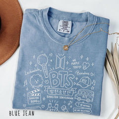 BANGTAN Graffiti Printed  Aesthetic Tee
