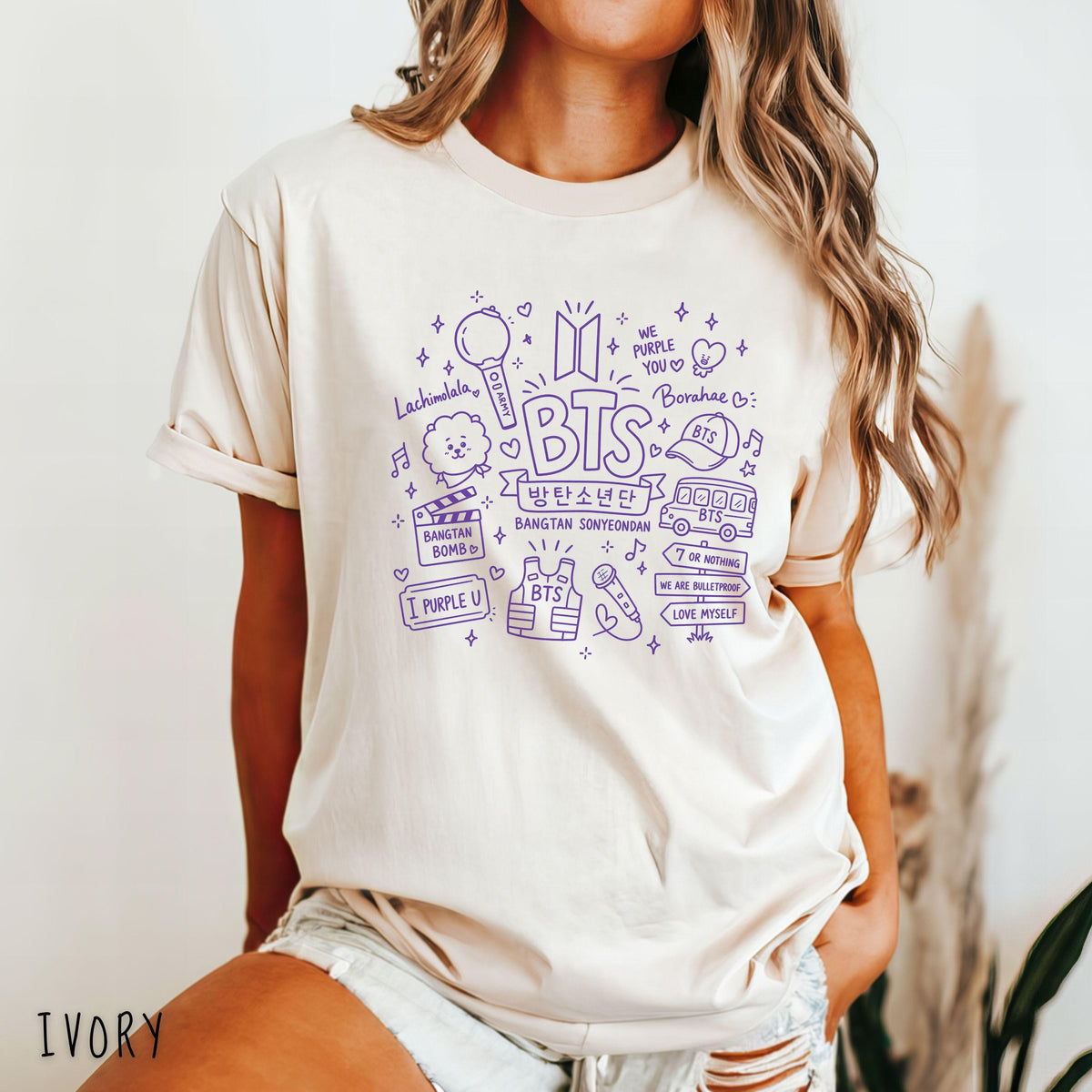 BANGTAN Graffiti Printed  Aesthetic Tee