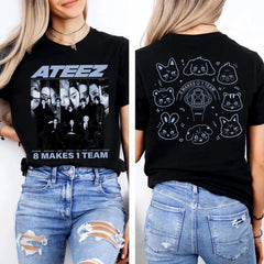 Aniteez 8 MAKES 1 TEAM Graphic T-Shirt Top