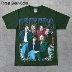 Vintage Friends Poster Washed Unisex T-Shirt