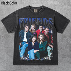 Vintage Friends Poster Washed Unisex T-Shirt