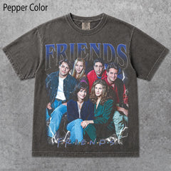 Vintage Friends Poster Washed Unisex T-Shirt