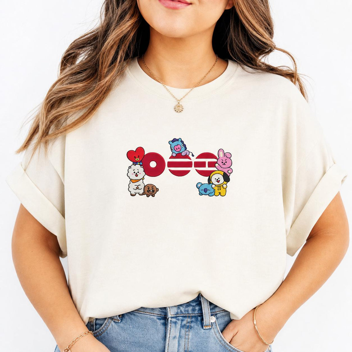 Cute BANGTAN Graphic Printed Crewneck Tee