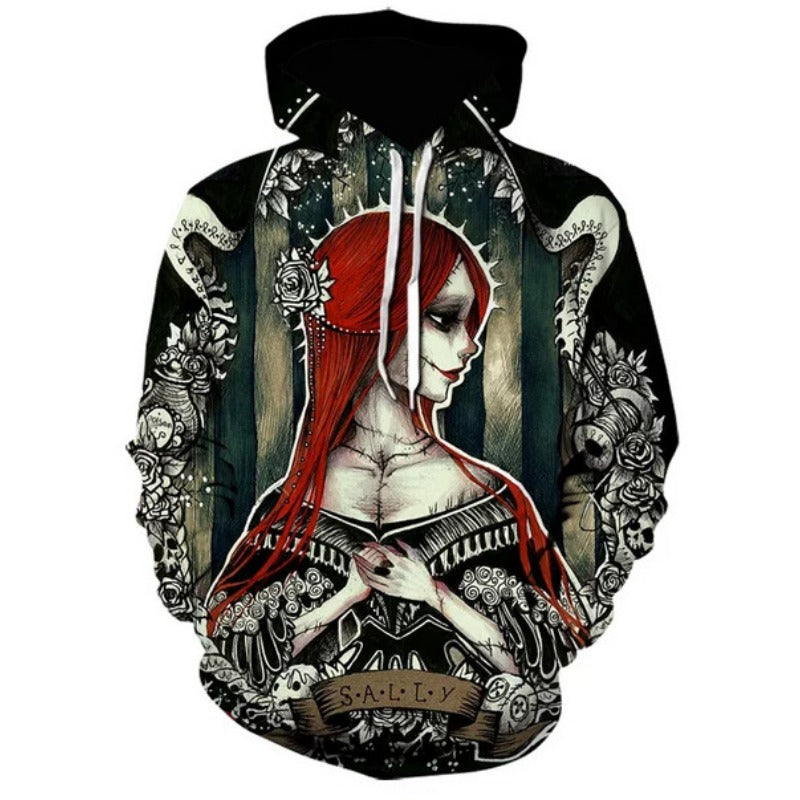 Unisex 3D Wolf Tiger Animal Print Pocket Pullover Hoodie