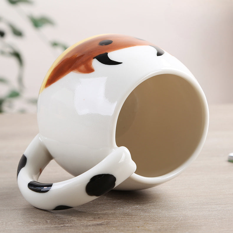 Cute Cartoon Animal Mug with Spoon Coffee Cup