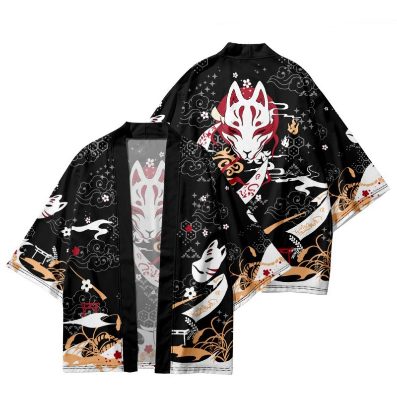 Japanese Ukiyo-e Style Creative Demon Cosplay Kimono