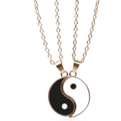 Retro Style Yin Yang Pendant Perfect Couple Necklace