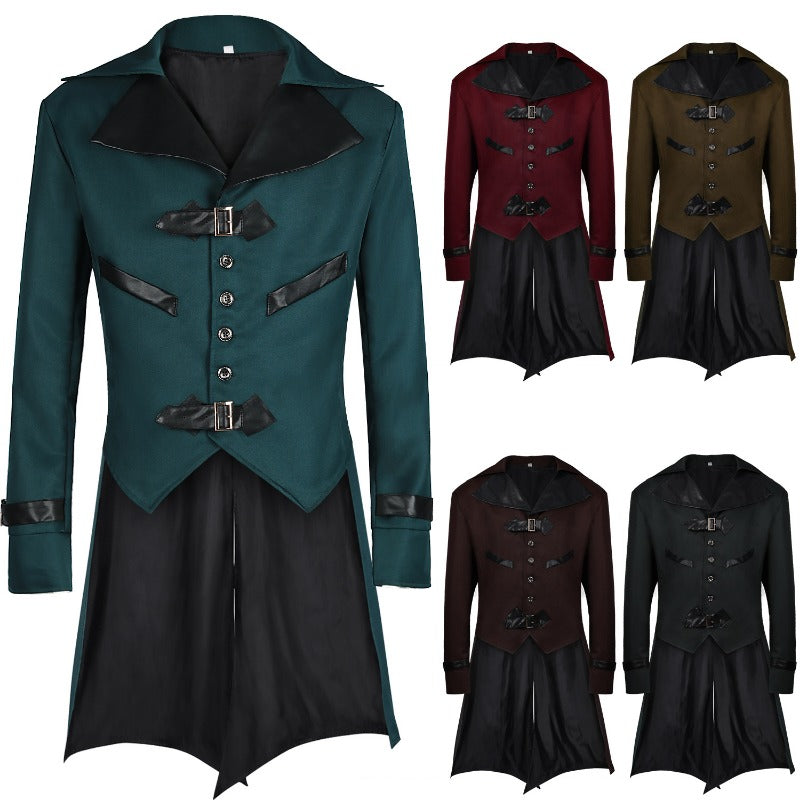 Retro Steampunk Men's Halloween Medieval Coat