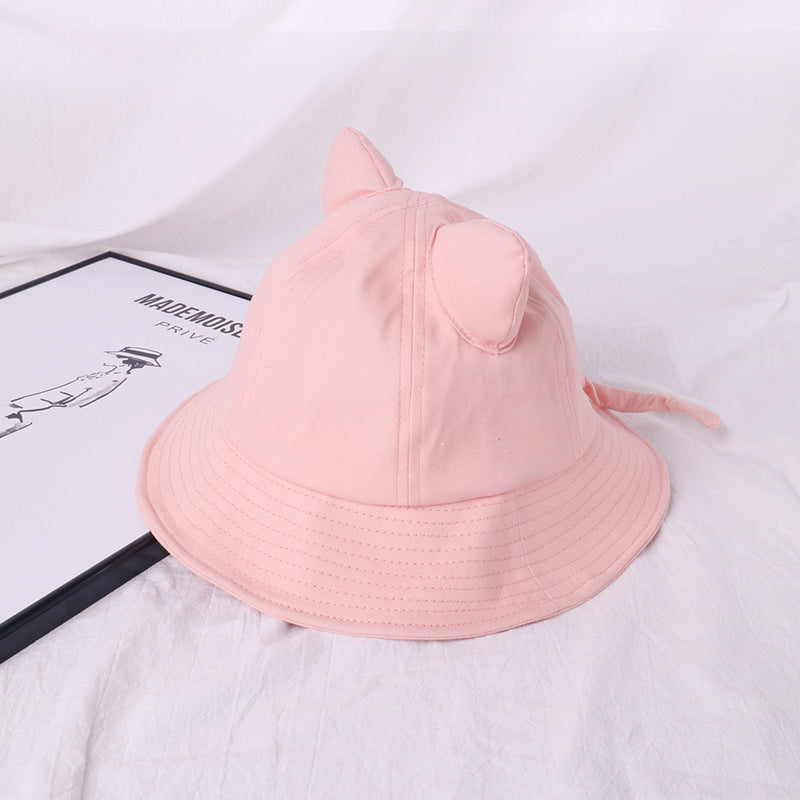 Cute Cat Ears Tail Versatile Fisherman's Hat