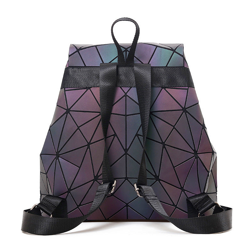 Trendy Women's Laser Diamond Lattice Backpack