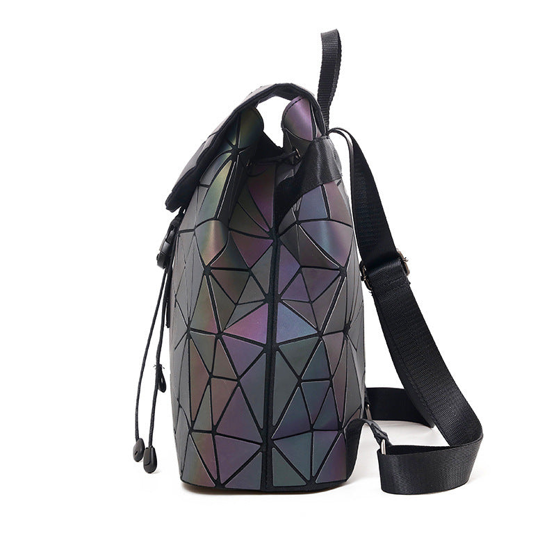 Trendy Women's Laser Diamond Lattice Backpack