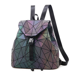 Trendy Women's Laser Diamond Lattice Backpack