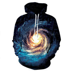 Trendy Men's 3D Planet Vortex Printed Hoodie