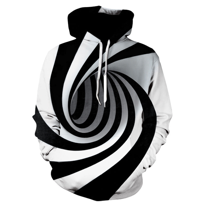 Trendy Men's 3D Planet Vortex Printed Hoodie