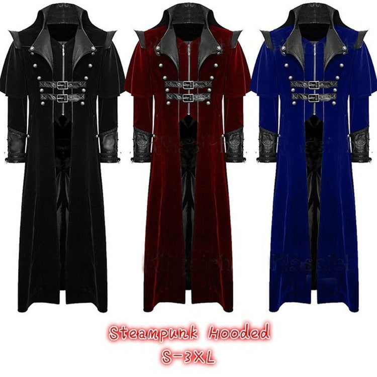 Gothic Men's Stage Performance Vampire Coat Costume