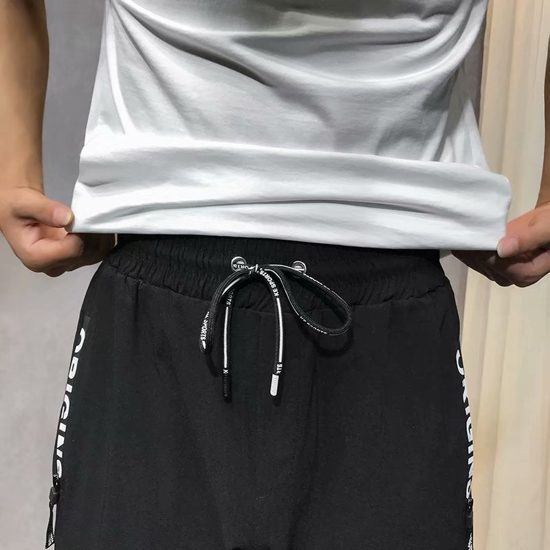 Hip Hop Style Men's Ribbon Slim Fit Pants