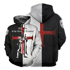 Mens's Knights Templar 3D Printed Cosplay Hoodie