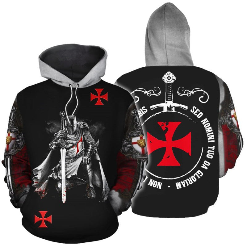 Hot Knights Templar 3D Game Cosplay Hoodie