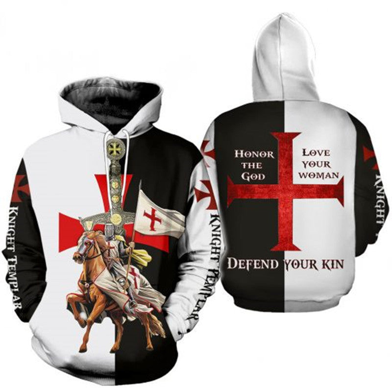 Hot Knights Templar 3D Game Cosplay Hoodie