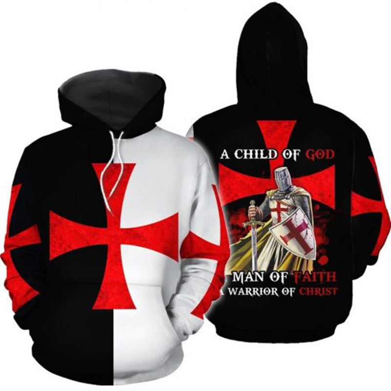 Hot Knights Templar 3D Game Cosplay Hoodie