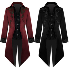 Men's Gothic Court Medieval Retro Mid-length Coat Tuxedo