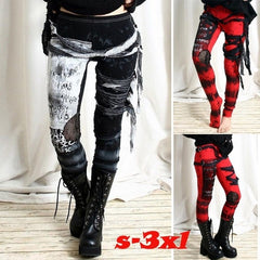 Gothic Mesh Lace Leggings High Waist Pants