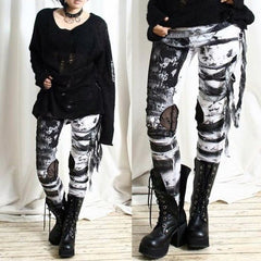 Gothic Mesh Lace Leggings High Waist Pants