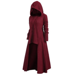 Women's Oversized Hooded Elastic Solid Color Coat