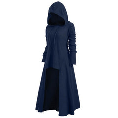 Women's Oversized Hooded Elastic Solid Color Coat