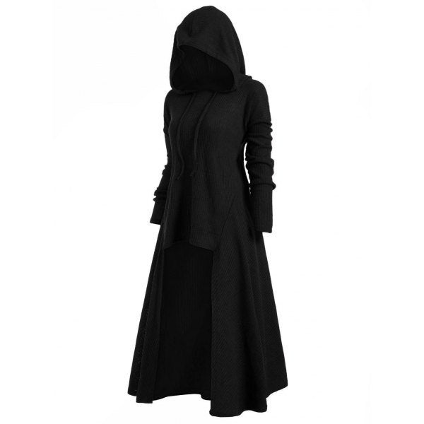 Women's Oversized Hooded Elastic Solid Color Coat