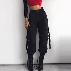 Casual Women's Ribbon Buckle Harem Pants