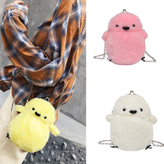 Cute Chicken Plush Shoulder Chain Bag