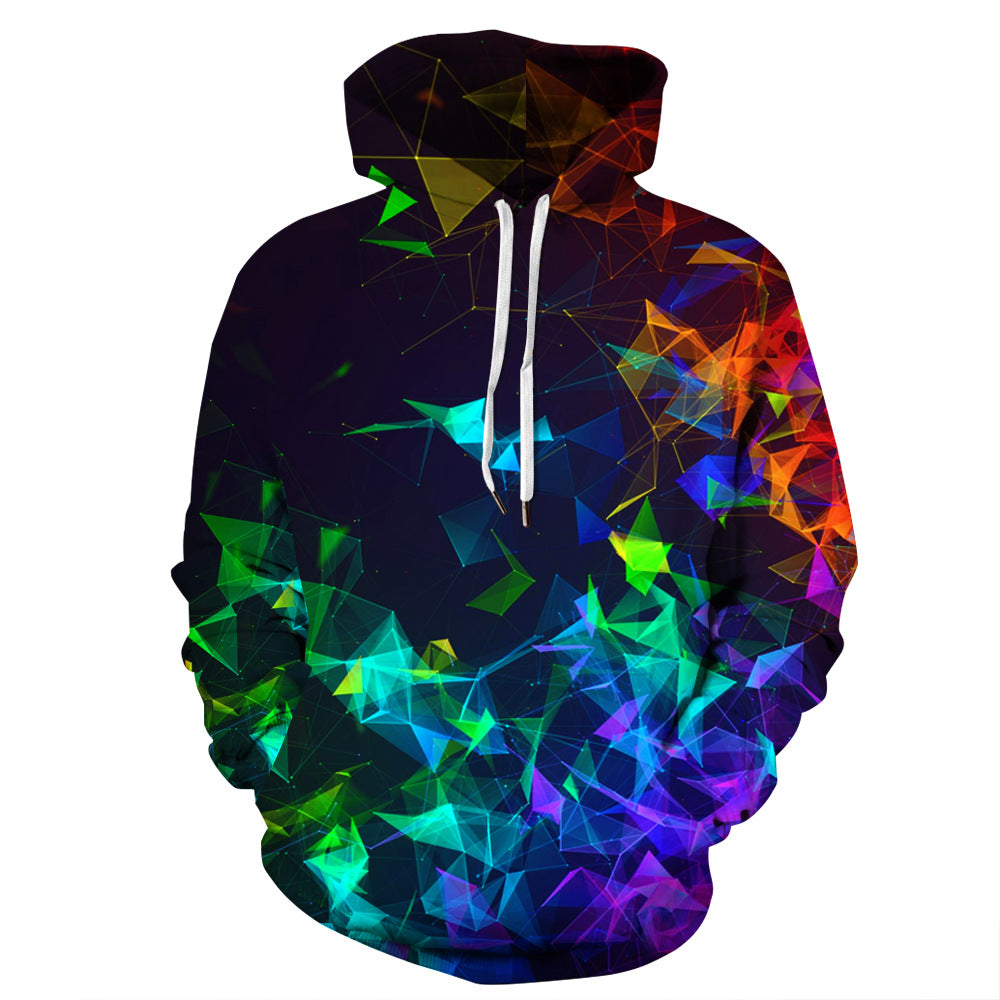 Unisex Pouring Milk Starry Sky Digital Print Hoodie