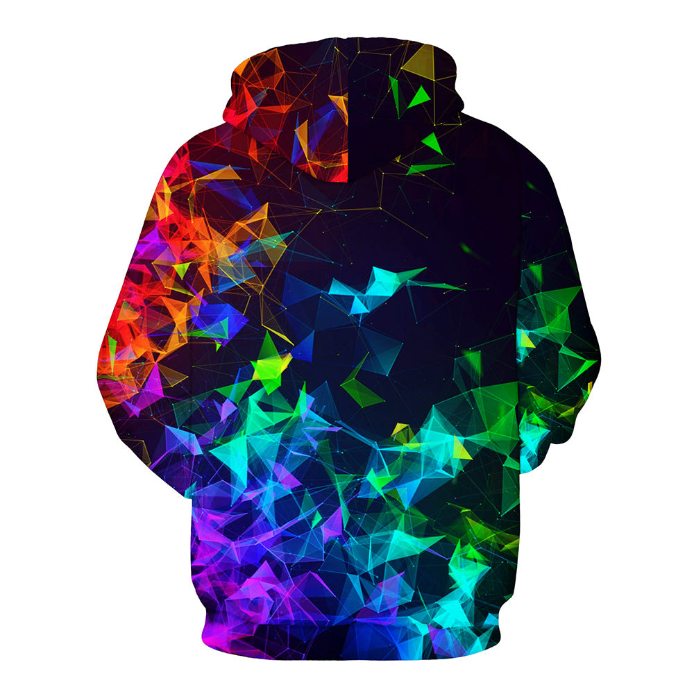 Unisex Pouring Milk Starry Sky Digital Print Hoodie