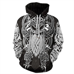 Viking Myth Digital Printed Loose Fit Hoodie