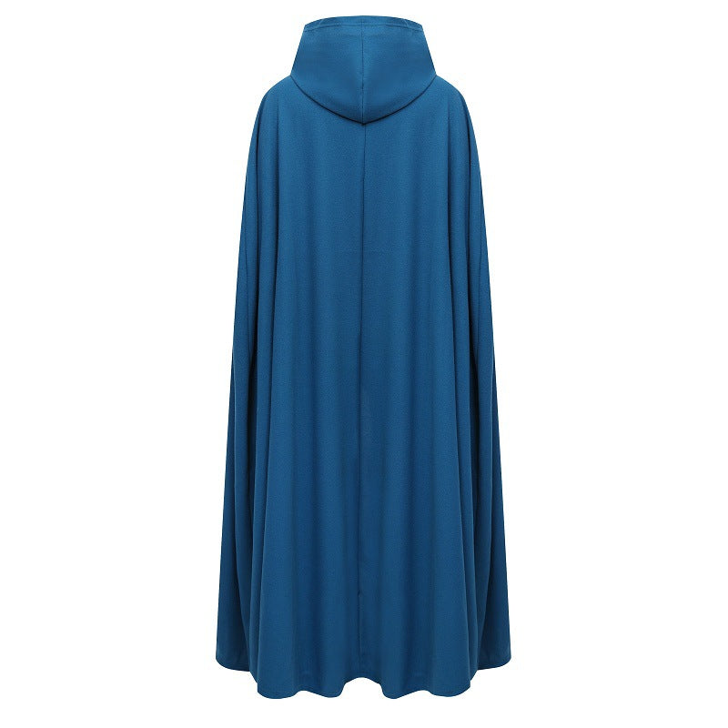 Women's Hooded Tie Up Shawl Extended Cape