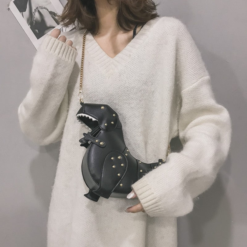 3D Dinosaur Animal Shape Shoulder Chain Crossbody Bag